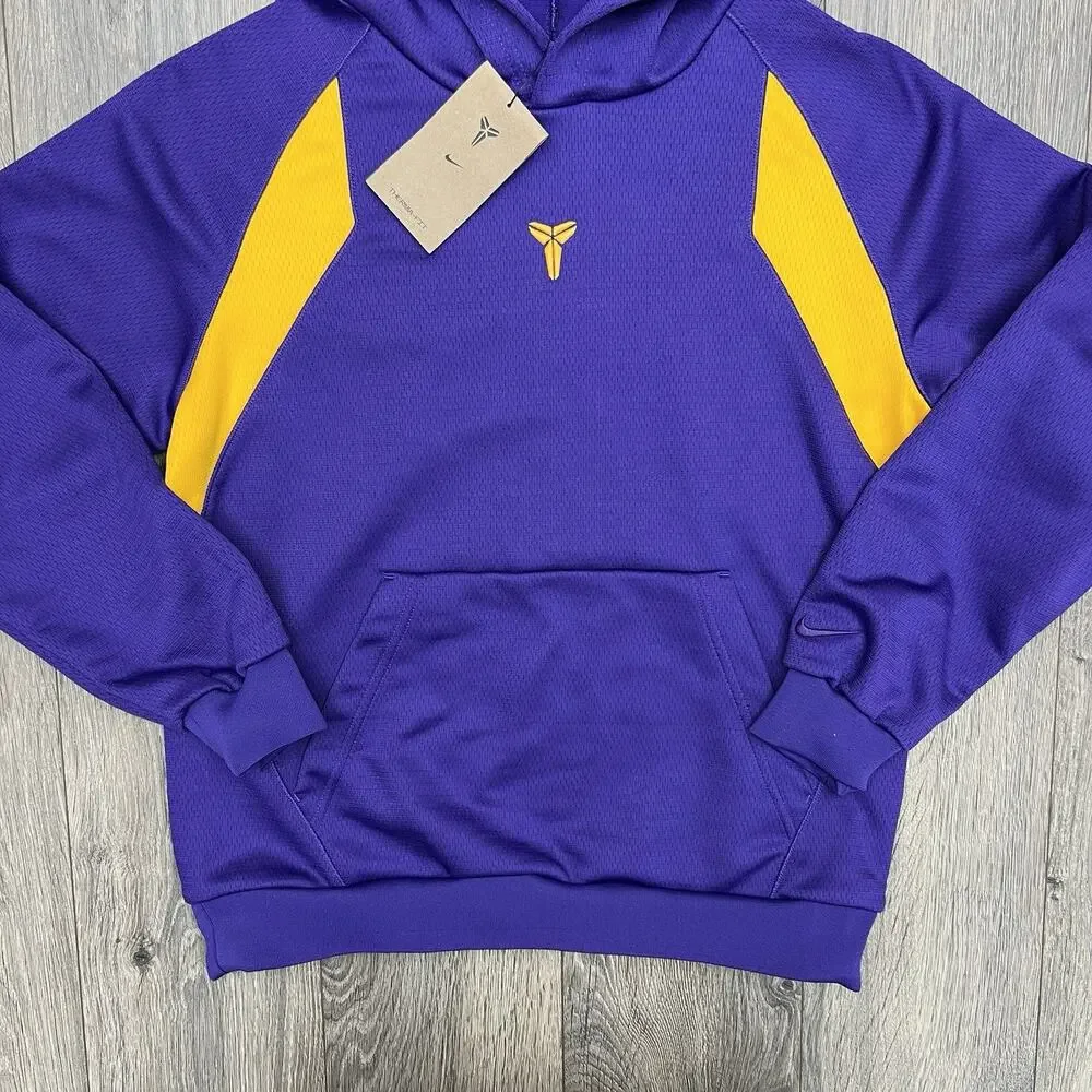 Nike Kobe Hoodie Sz XL Big Kids Court Purple Gold Therma Fit Pullover $52